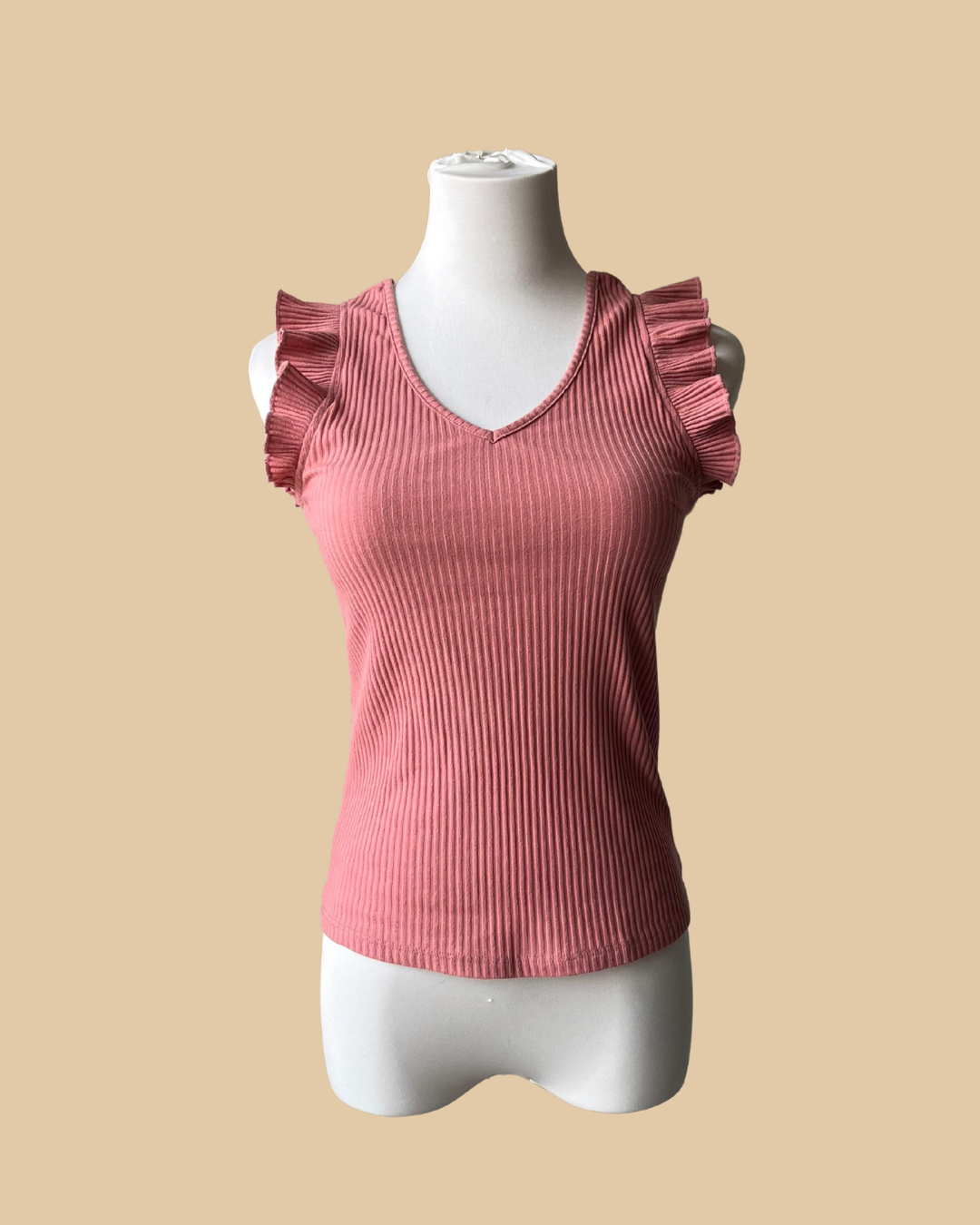Leonisa Pink Short Butterfly Sleeve Women's V neck Top