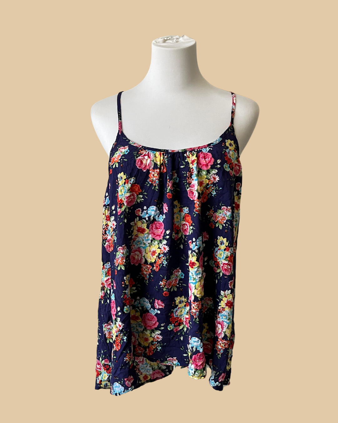 Koton Colorful Flower Designed Sleeveless Top