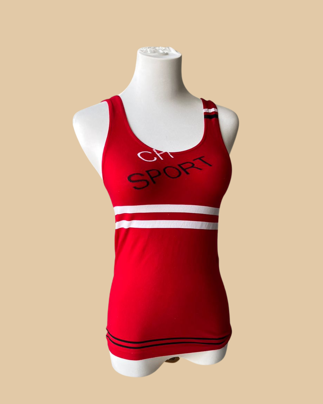 Sport CH Red Striped Tank Top