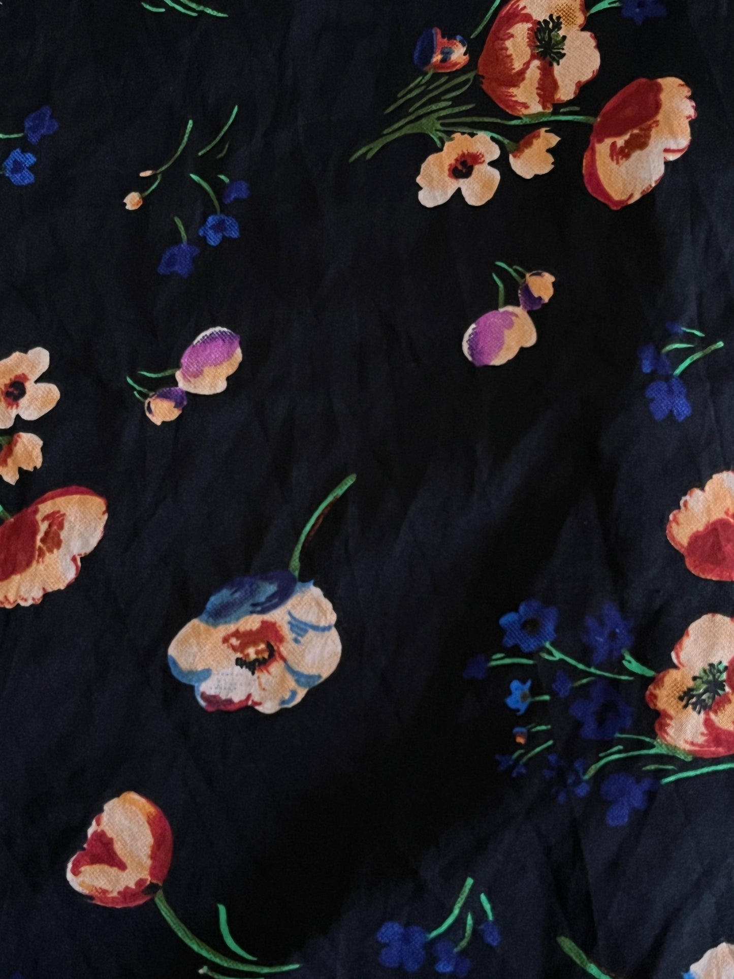 Atmosphere Black Flower Designed Tank Top