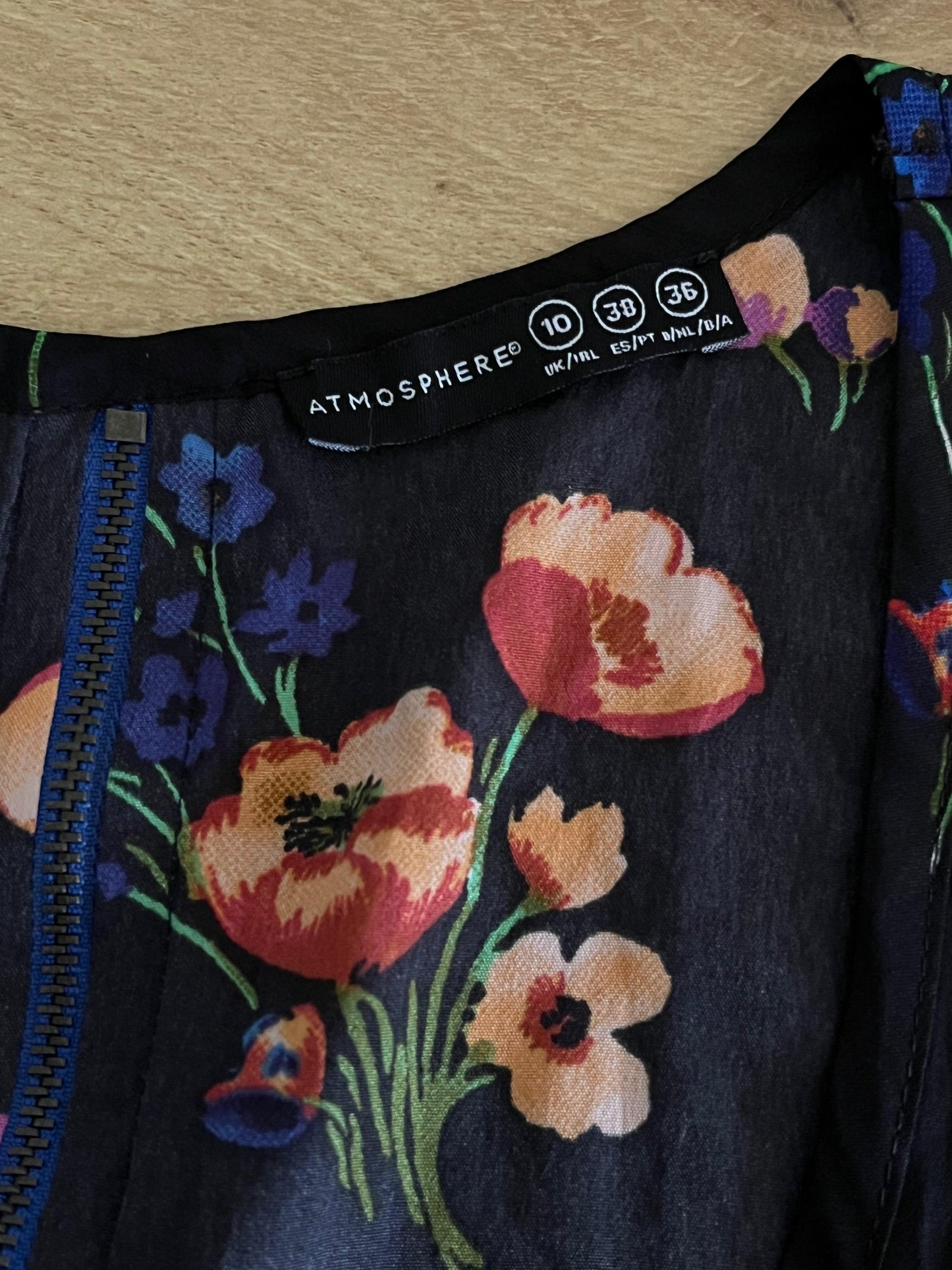 Atmosphere Black Flower Designed Tank Top