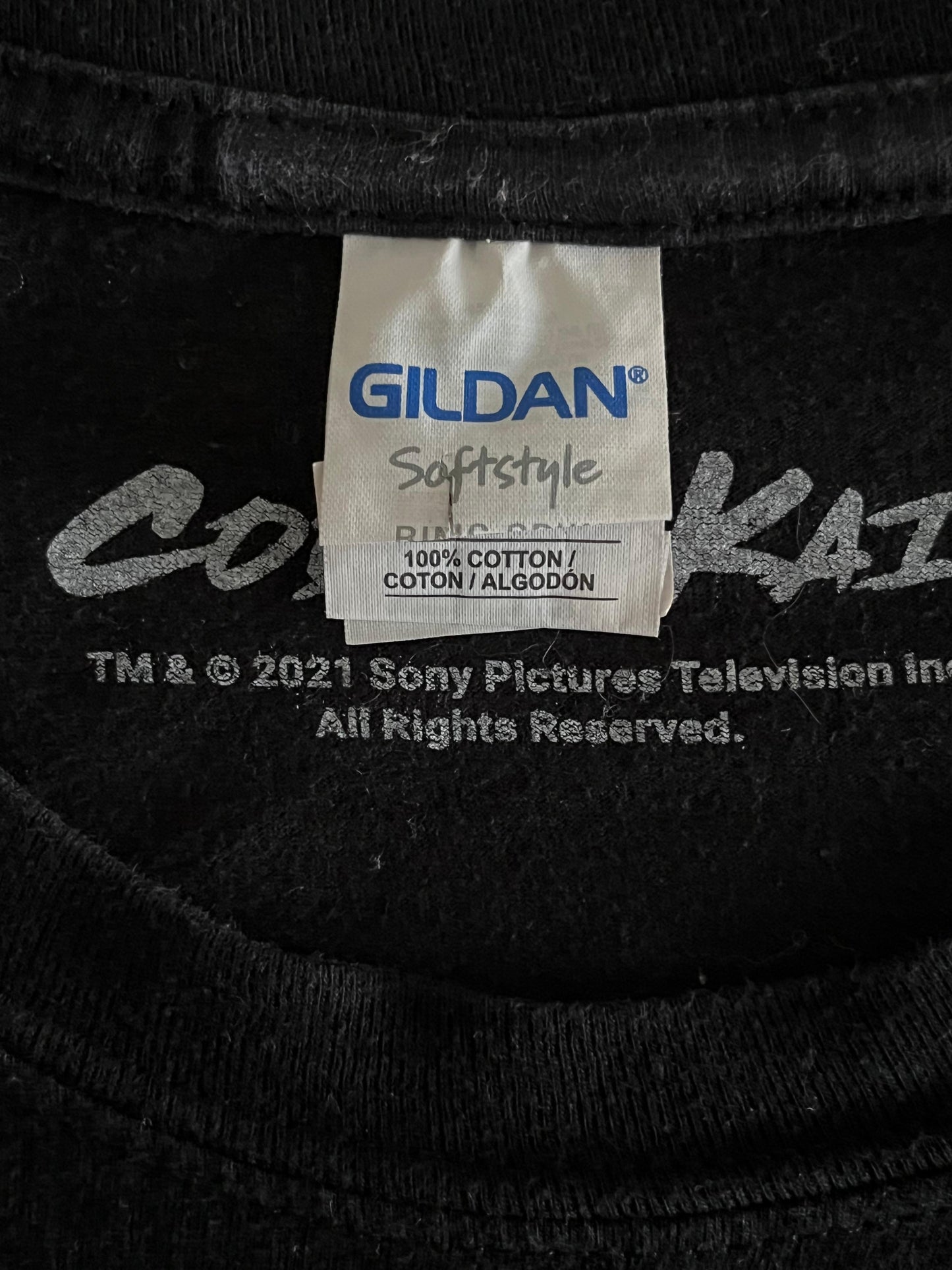 Cobra Kai Black Large Crew Neck Tee