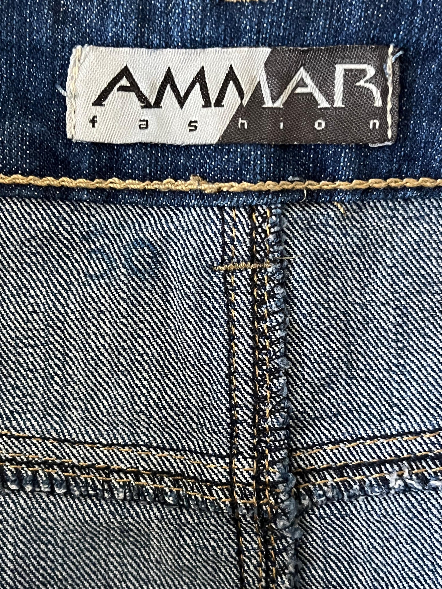 Dark Blue Washed Mini Skirt