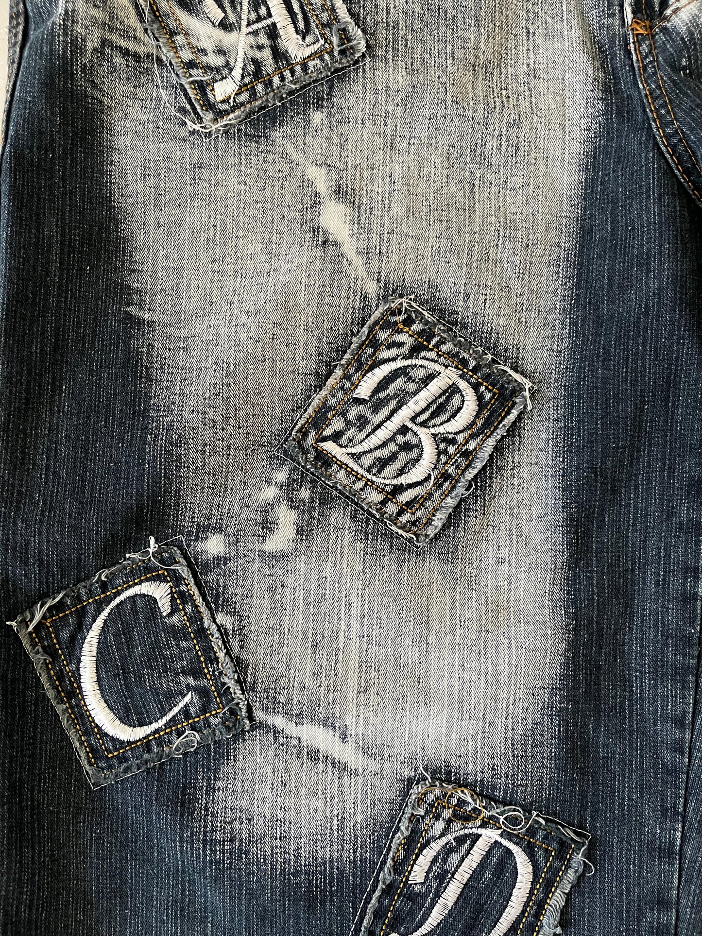 Embroidered Patches Hiphop Jorts