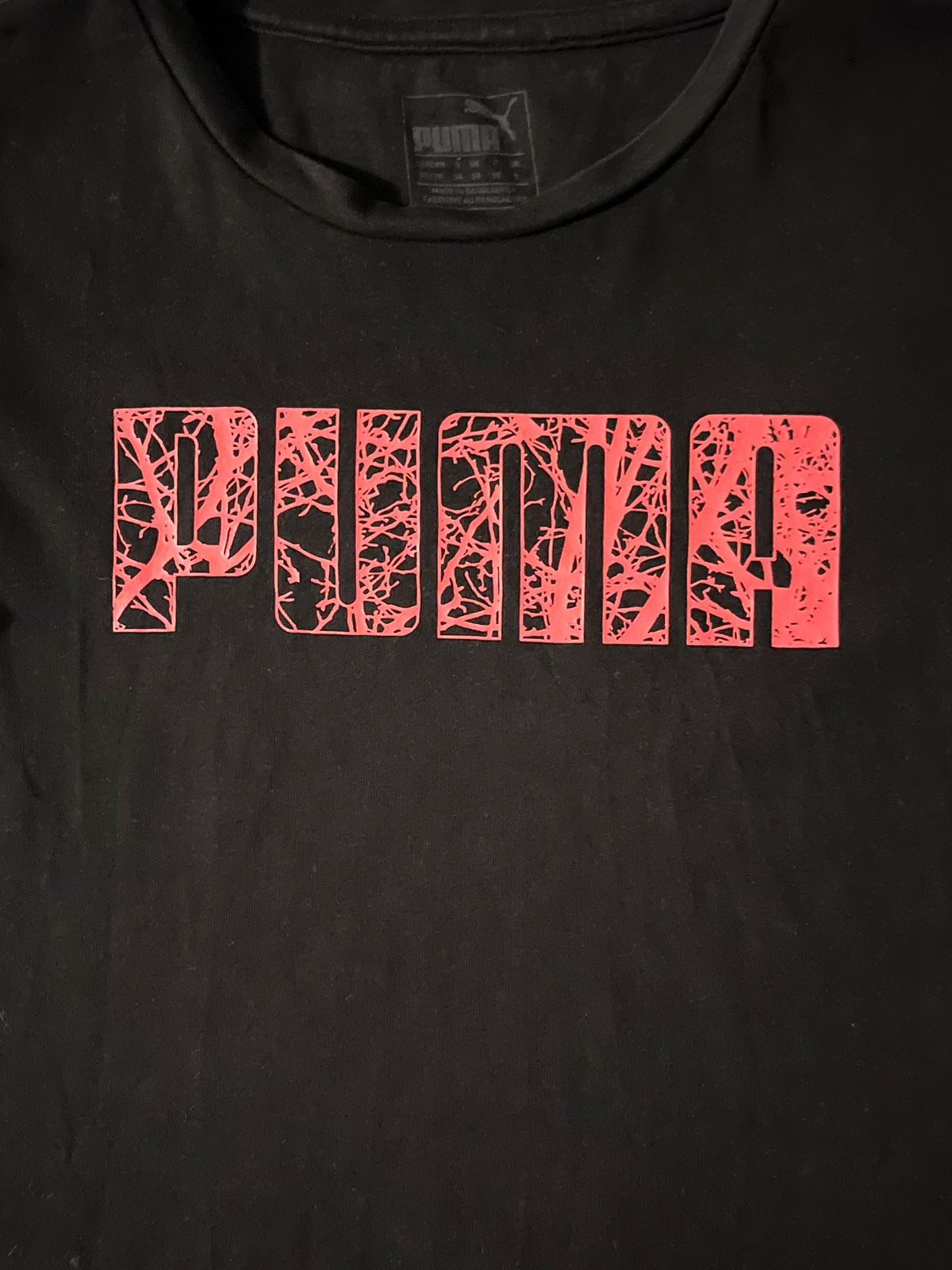 PUMA Black Crew Neck Tee