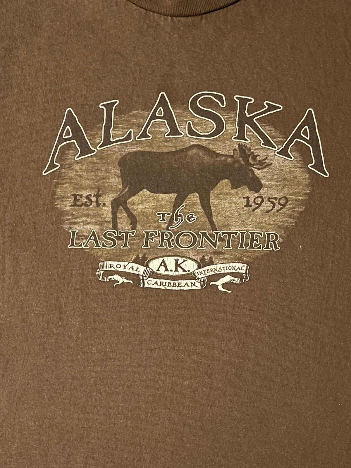 Alaska The Last Frontier Brown Tee