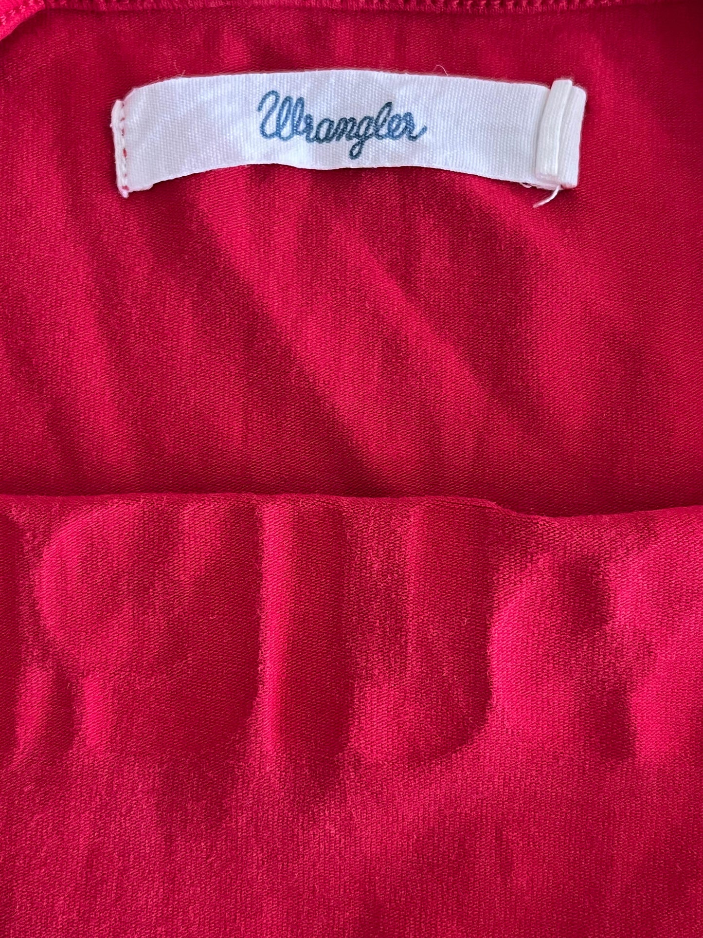 Wrangler Red Body Suit Women's Top
