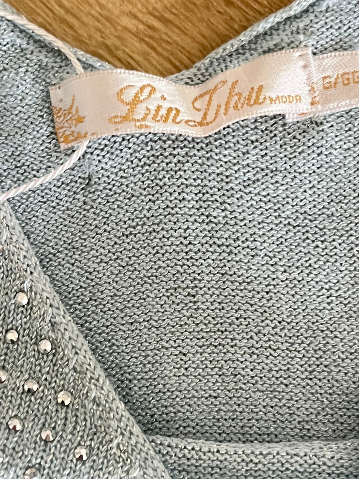Light Blue Beaded Tank Top