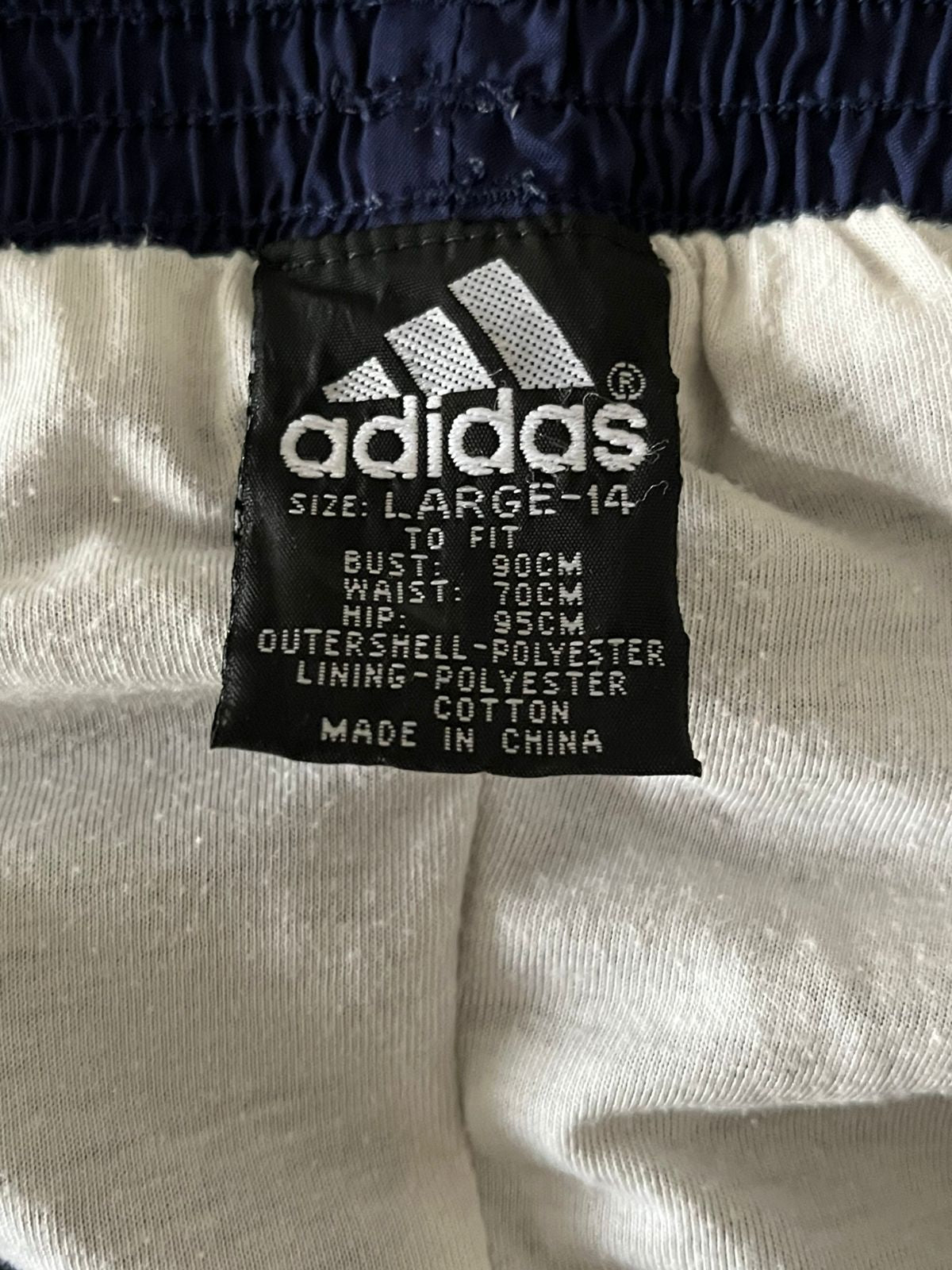 Blue Adidas Striped Track Pants