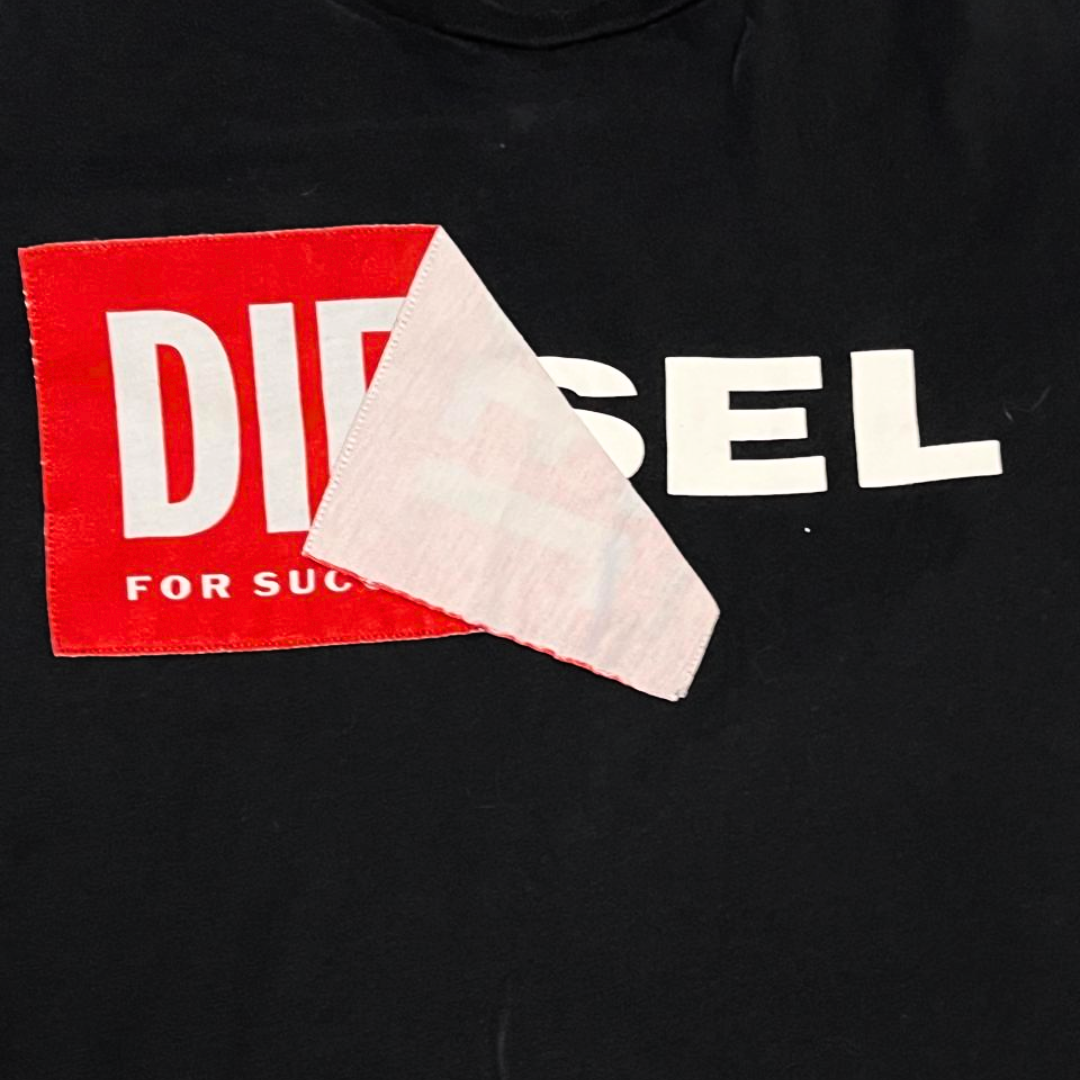 Devine Diesel Logo Fold Black Tee