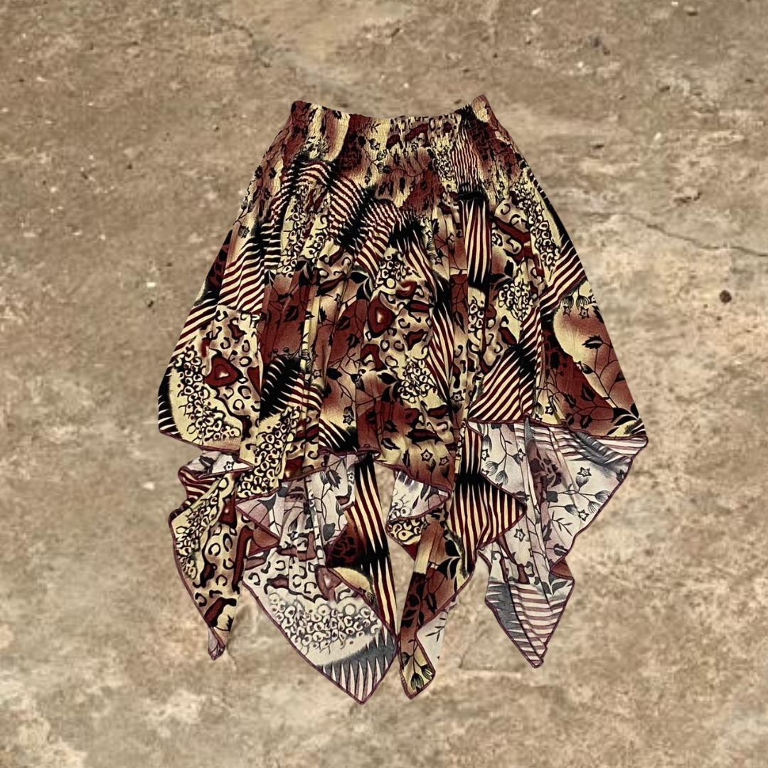 Flower Designed Summer Beach Skirt