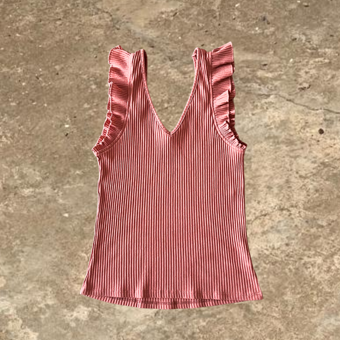 Leonisa Pink Short Butterfly Sleeve Women's V neck Top