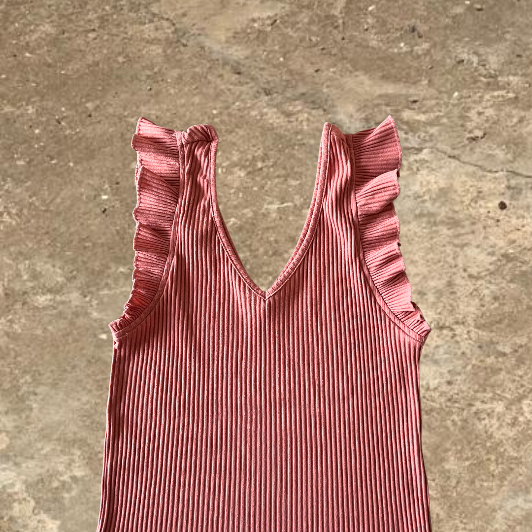 Leonisa Pink Short Butterfly Sleeve Women's V neck Top