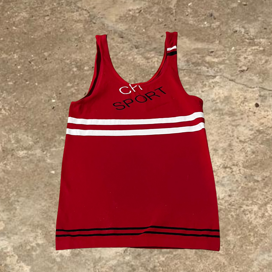Sport CH Red Striped Tank Top