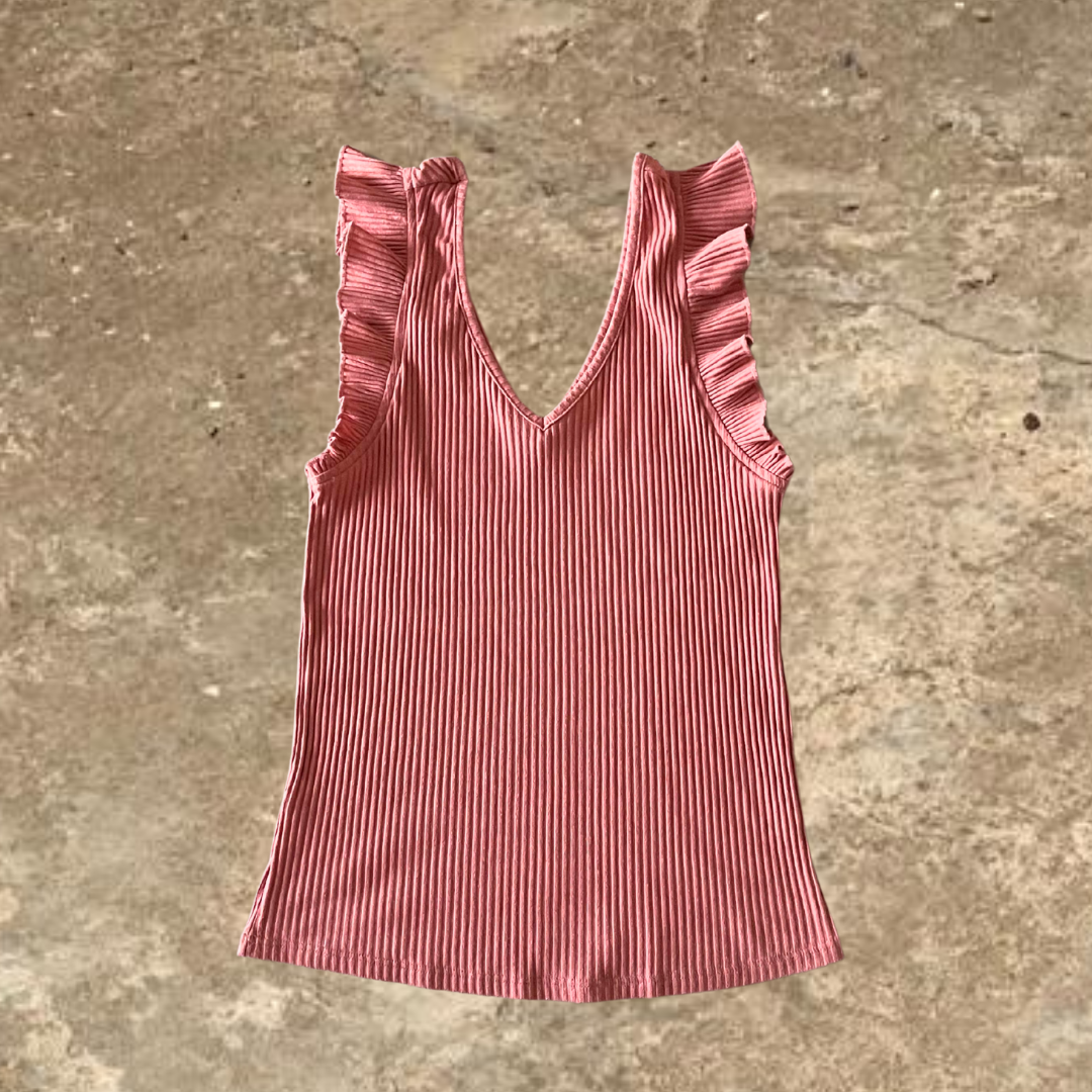 Leonisa Pink Short Butterfly Sleeve Women's V neck Top