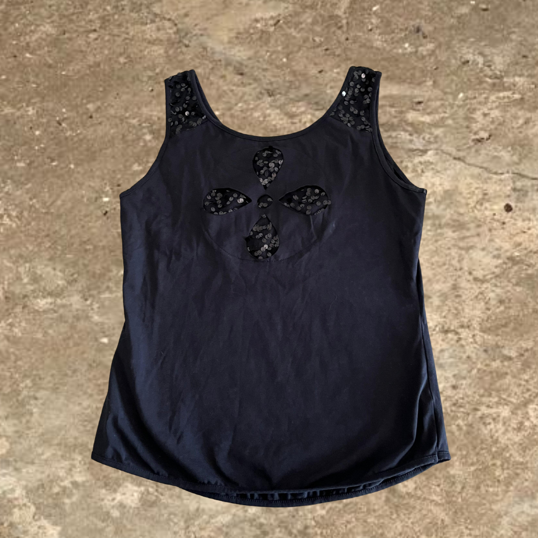 Sparkly Black Women's Tank Top