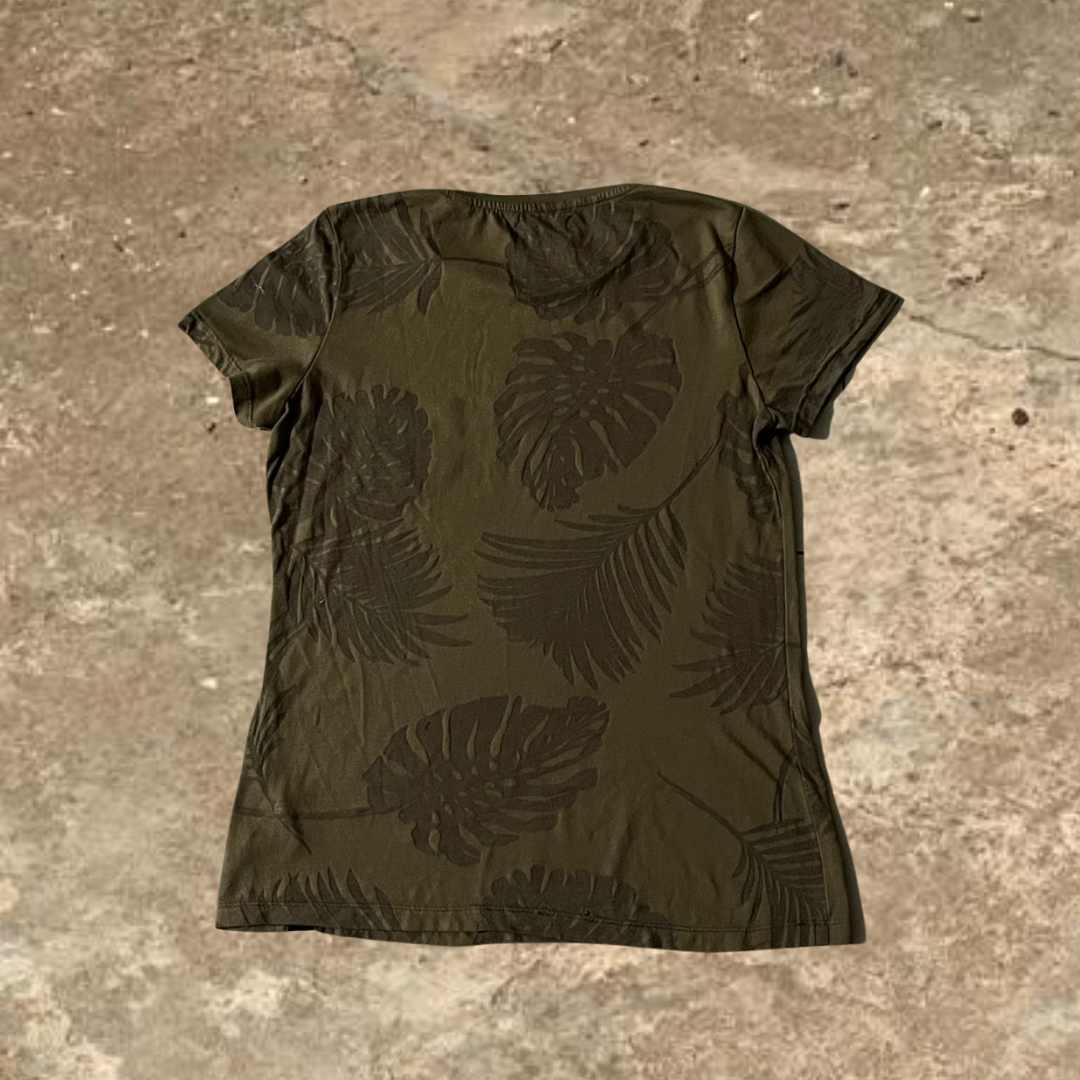 Super Dry Olive Green Crew Neck Tee
