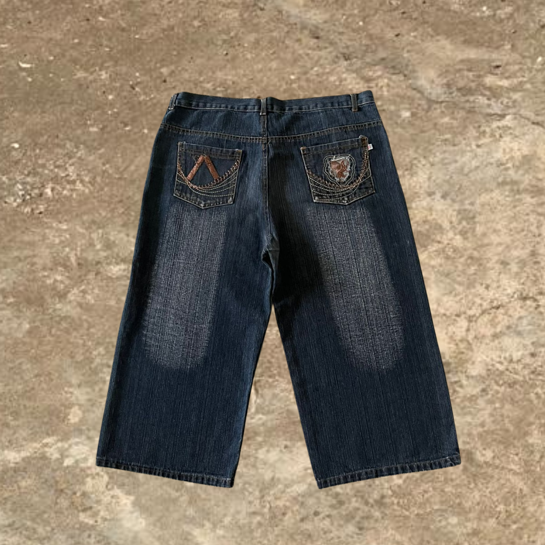 Embroidered Exxpolora Fashion Jorts
