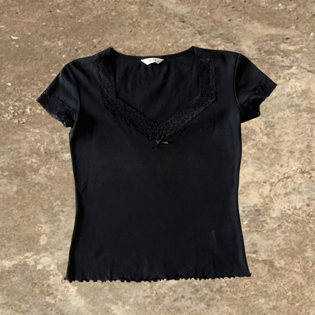 Black Next Laced Vintage Top
