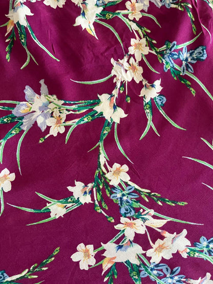 Rorie Purple Summer Flower Designed Top
