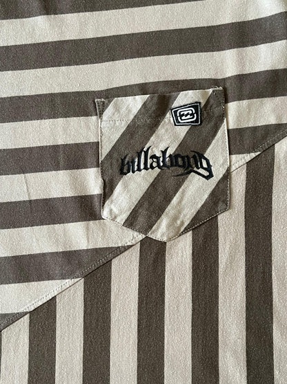 Billabong Beige Striped Slim Fit Baggy Tee