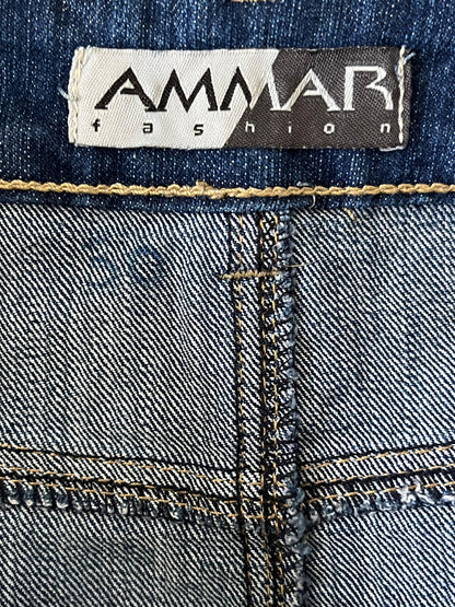 Dark Blue Washed Mini Skirt