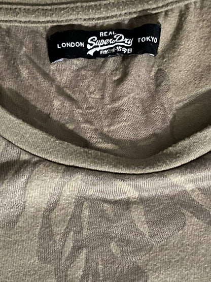 Super Dry Olive Green Crew Neck Tee
