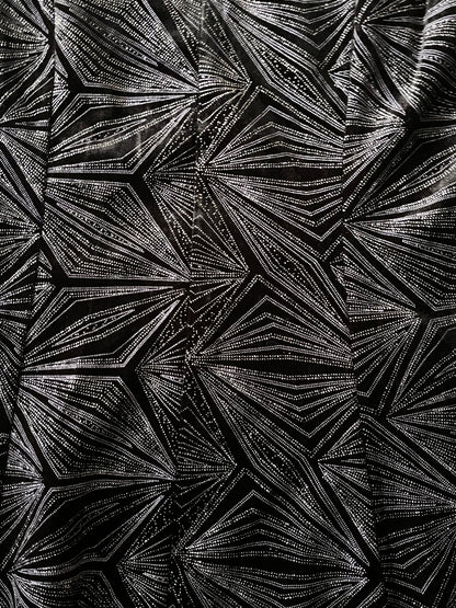 Black Sparkly Mid Skirt