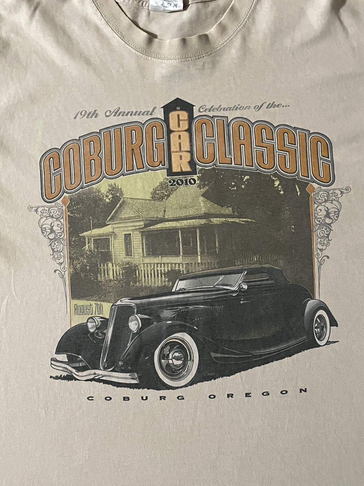Vintage Coburg Car Classic 2010 Beige Tee