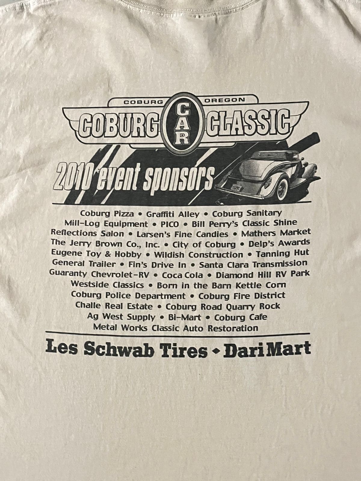 Vintage Coburg Car Classic 2010 Beige Tee