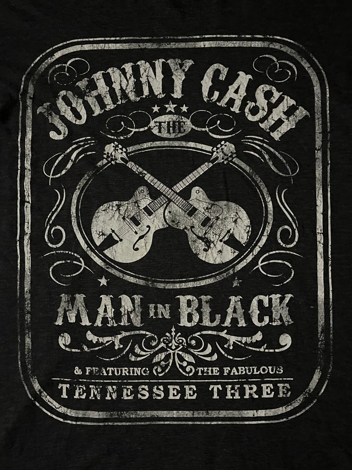 Johnny Cash Man in Black Rock Dark Grey Tee