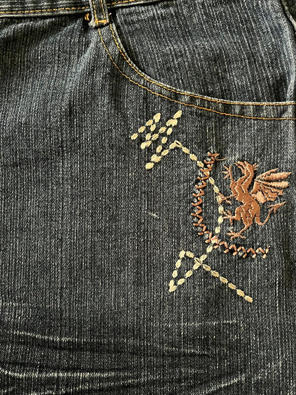 Embroidered Exxpolora Fashion Jorts