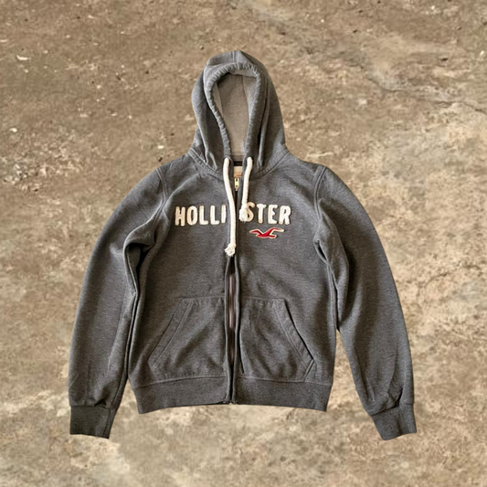 Hollister Vintage Grey Zip Up Hoodie