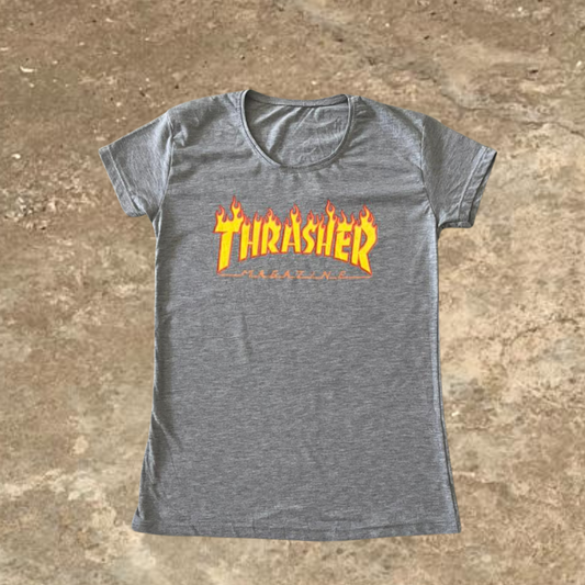 Thrasher Grey Crew Neck Tee