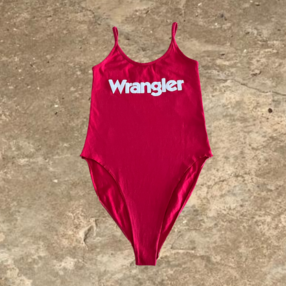 Wrangler Red Body Suit Women's Top