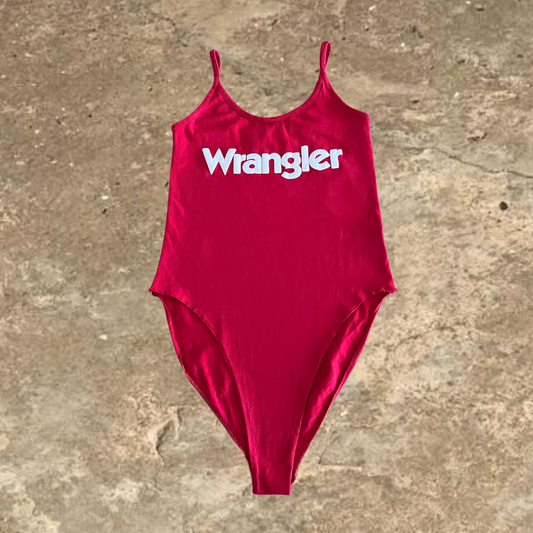 Wrangler Red Body Suit Women's Top