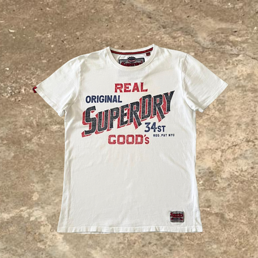 Super Dry White Vintage Tee