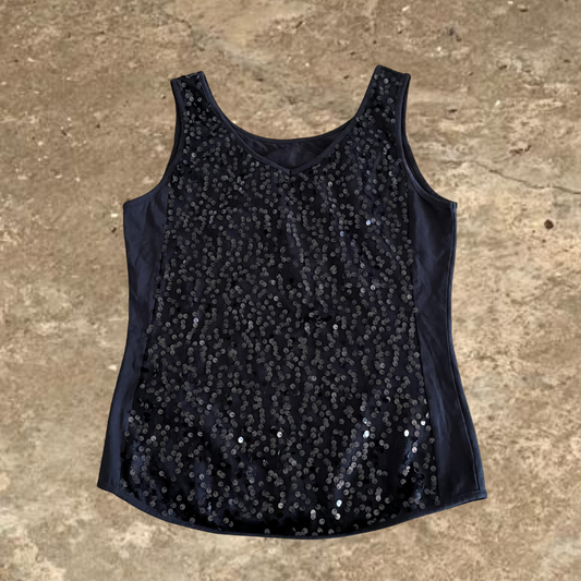 Sparkly Black Women's Tank Top
