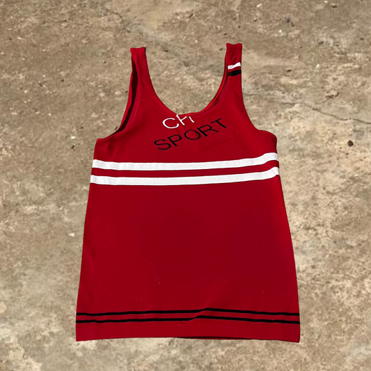 Sport CH Red Striped Tank Top