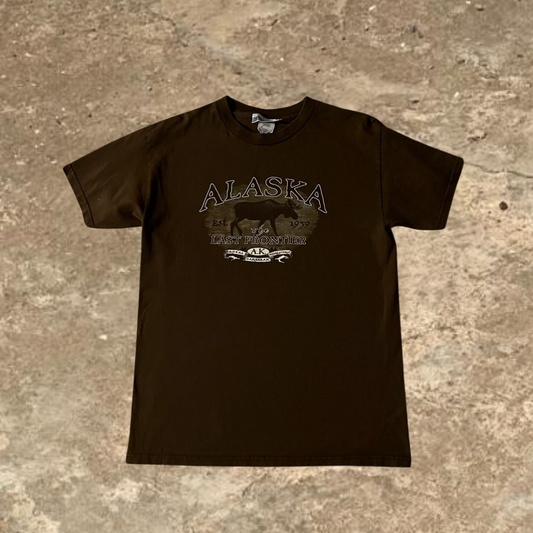 Alaska The Last Frontier Brown Tee
