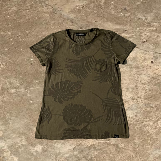 Super Dry Olive Green Crew Neck Tee