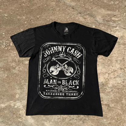 Johnny Cash Man in Black Rock Dark Grey Tee