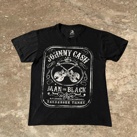 Johnny Cash Man in Black Rock Dark Grey Tee
