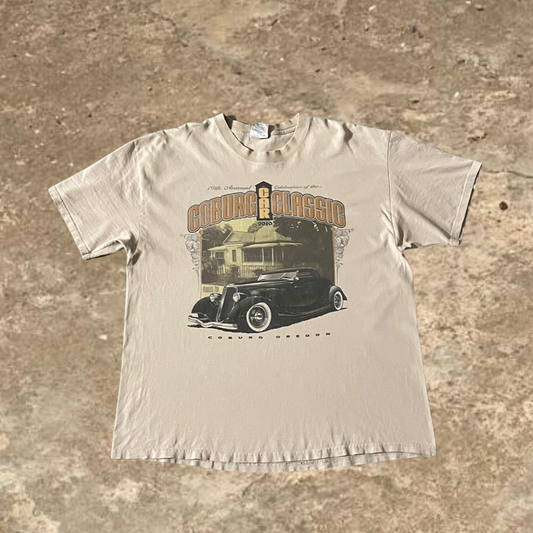 Vintage Coburg Car Classic 2010 Beige Tee