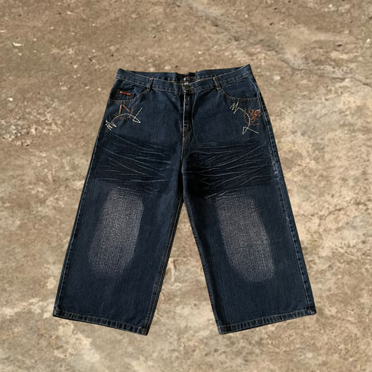 Embroidered Exxpolora Fashion Jorts