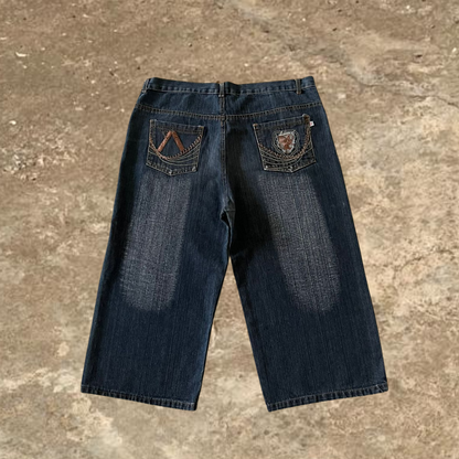 Embroidered Exxpolora Fashion Jorts