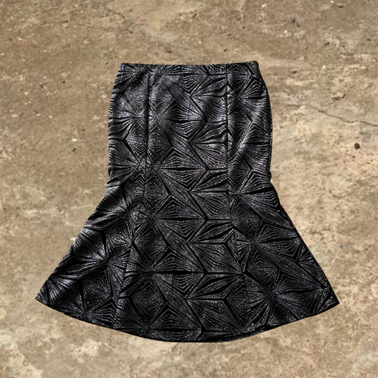 Black Sparkly Mid Skirt