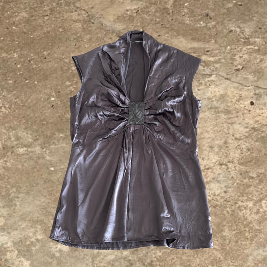 D.exterior Vintage Bow Shaped Tank Top