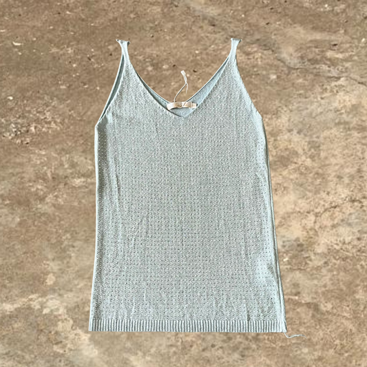 Light Blue Beaded Tank Top