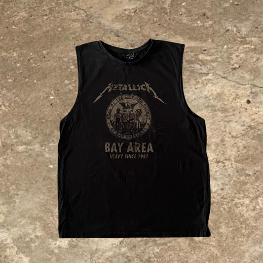 Metallica Bay Area Black Sleevless Tee